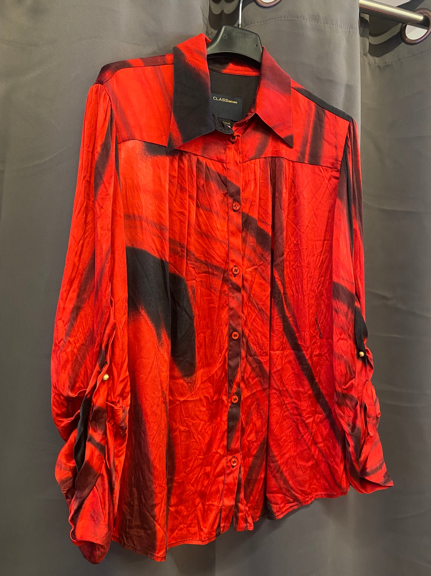 Camicia vintage Roberto Cavalli in seta (M)