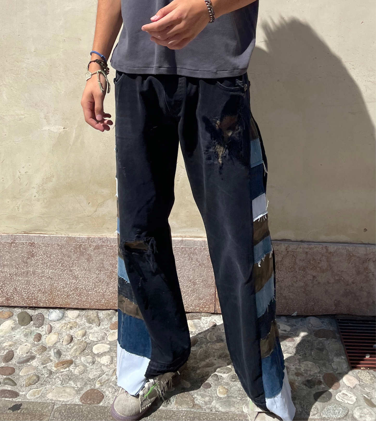 Jeans Y2K neri Custom R3BORN (M)