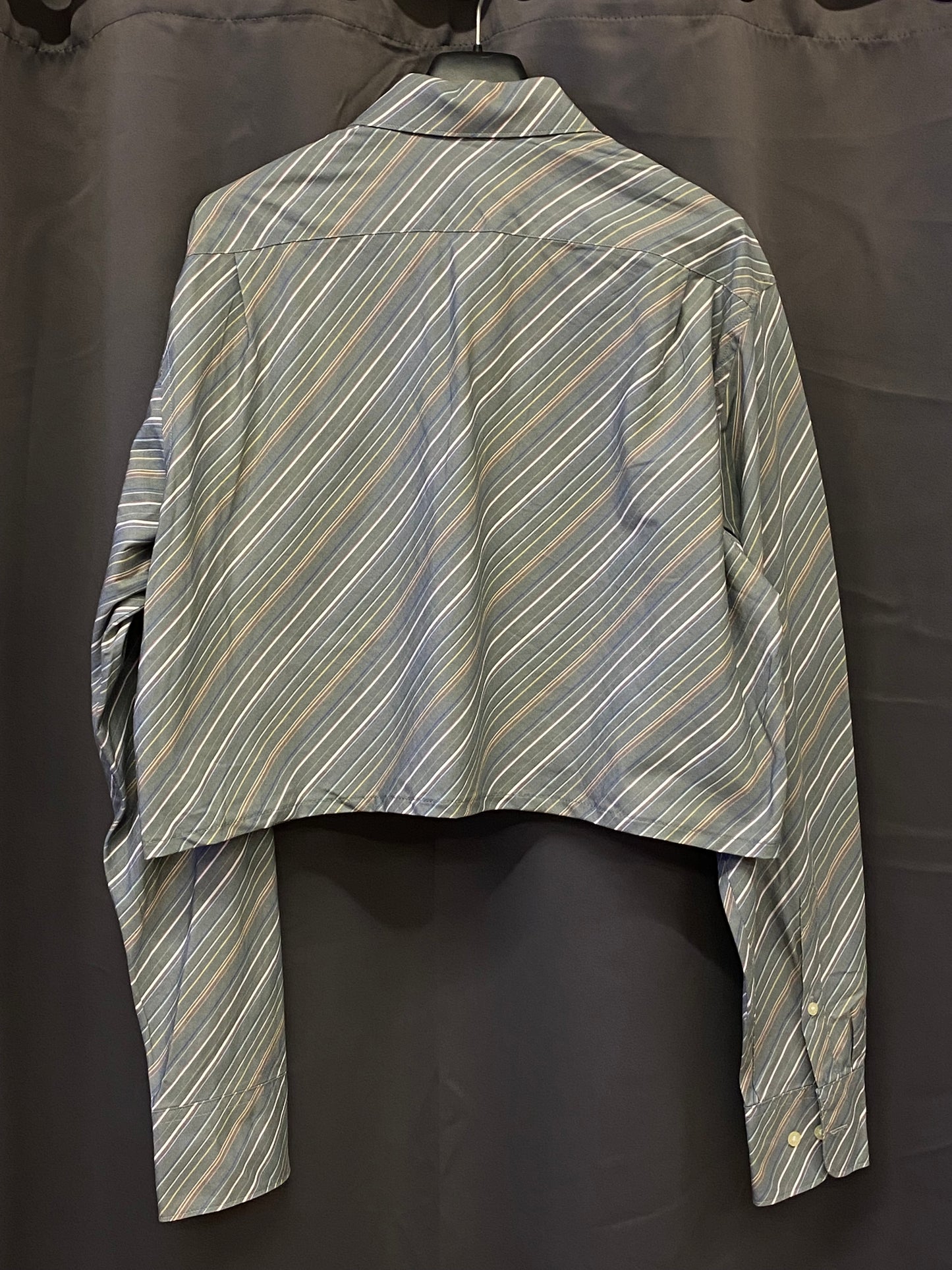 Camicia crop Lacoste white crocodile Custom R3BORN (XL)