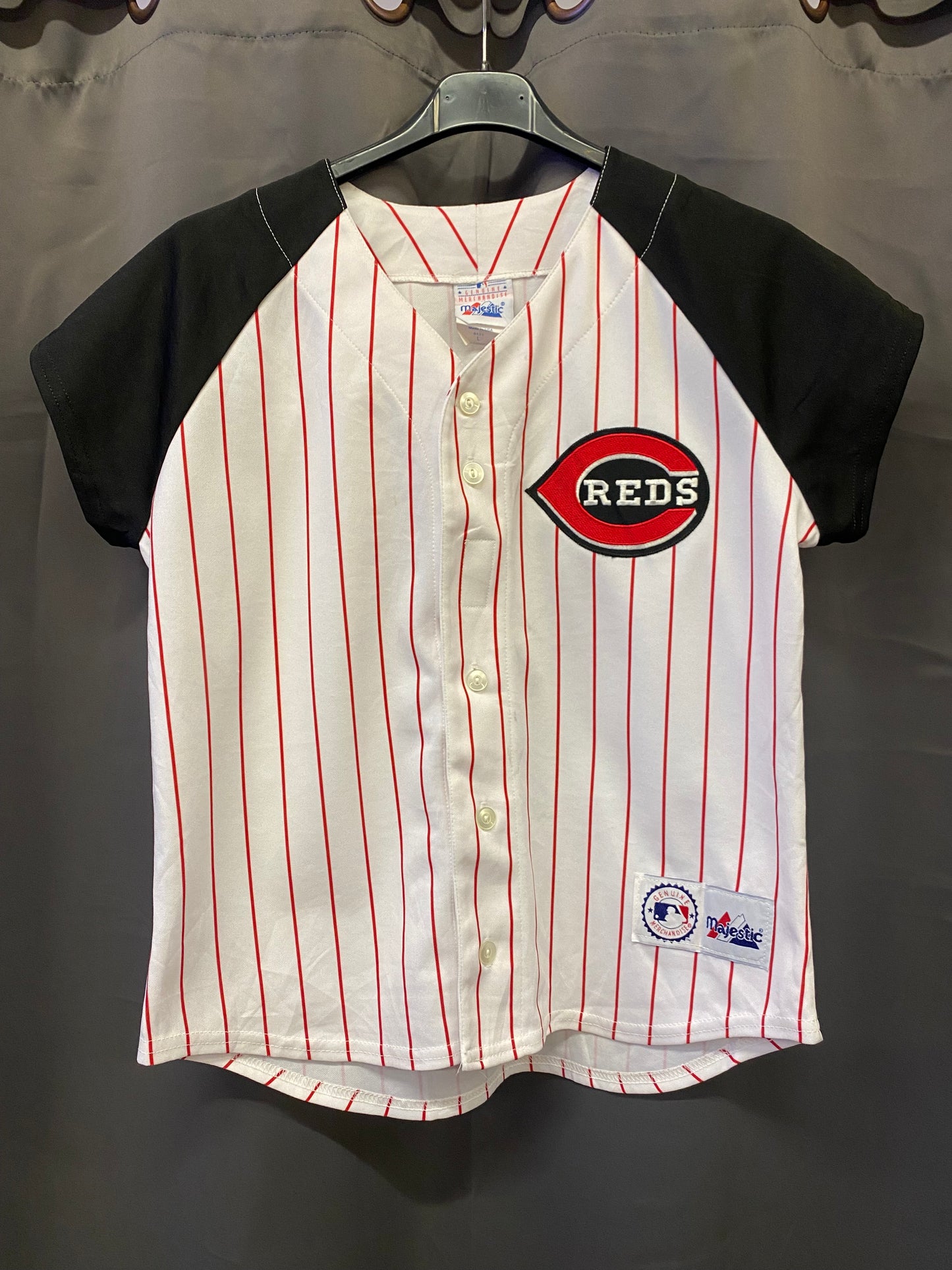 Jersey vintage Majestic MLB Cincinnati Reds (L ragazzo)