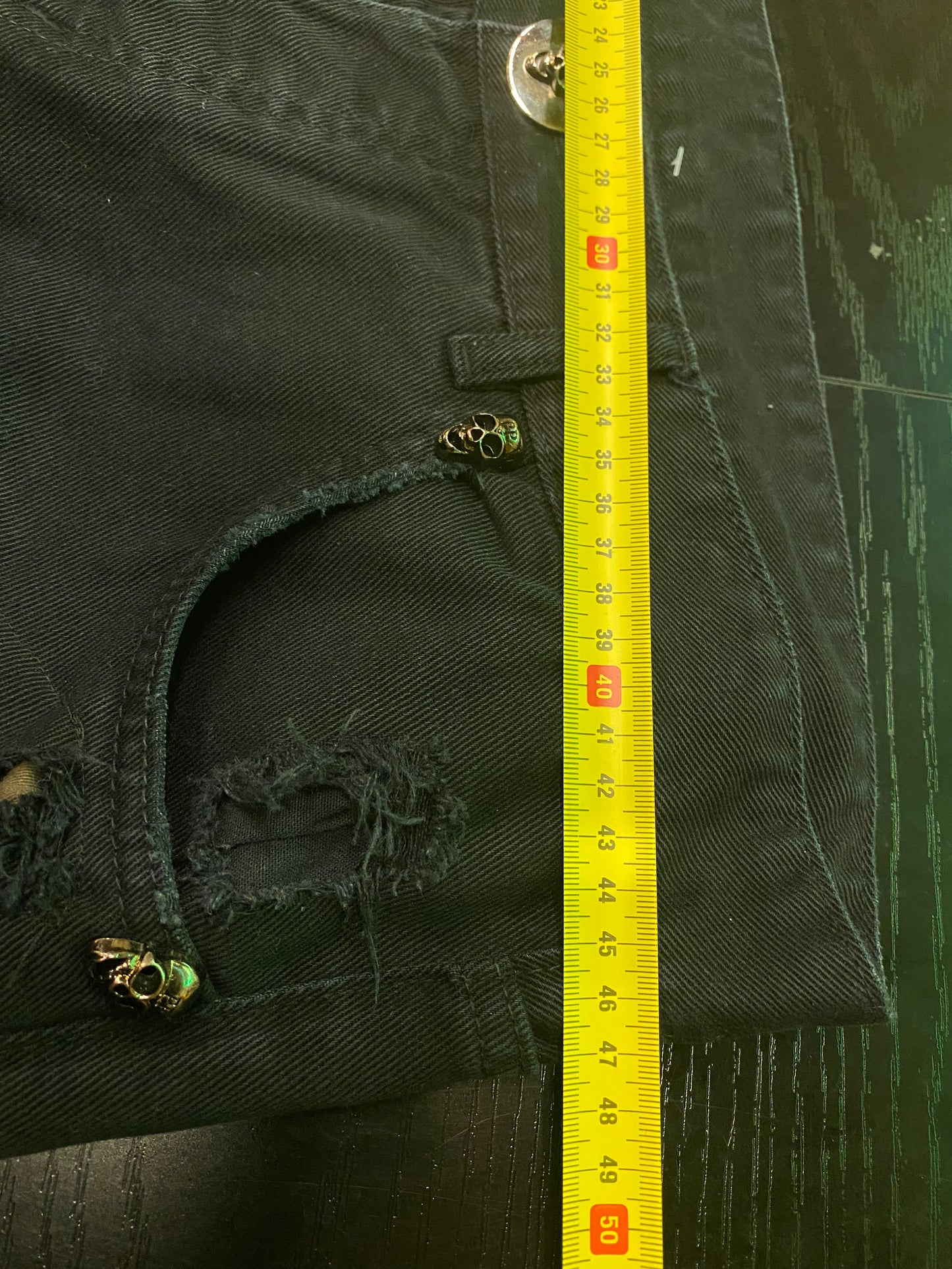 Jeans Y2K neri Custom R3BORN (M)