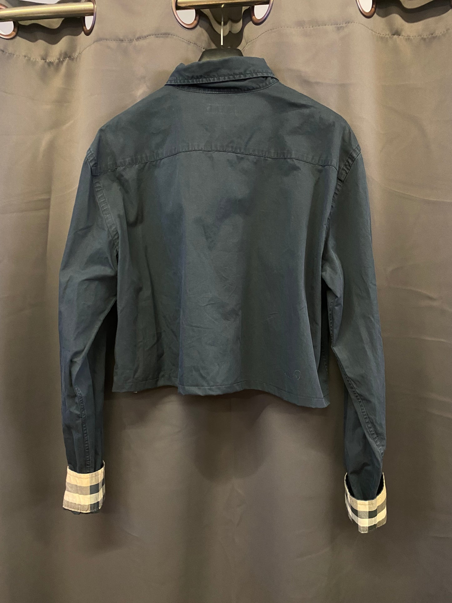 Camicia Burberry crop Custom by R3BORN (M)