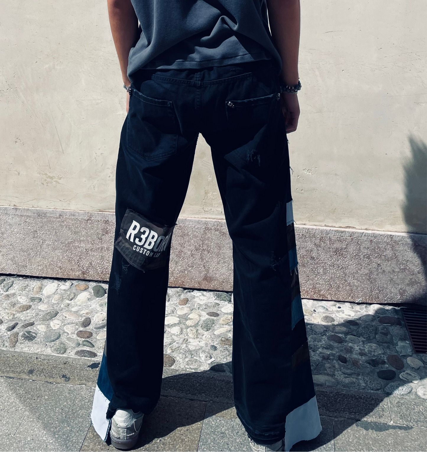 Jeans Y2K neri Custom R3BORN (M)