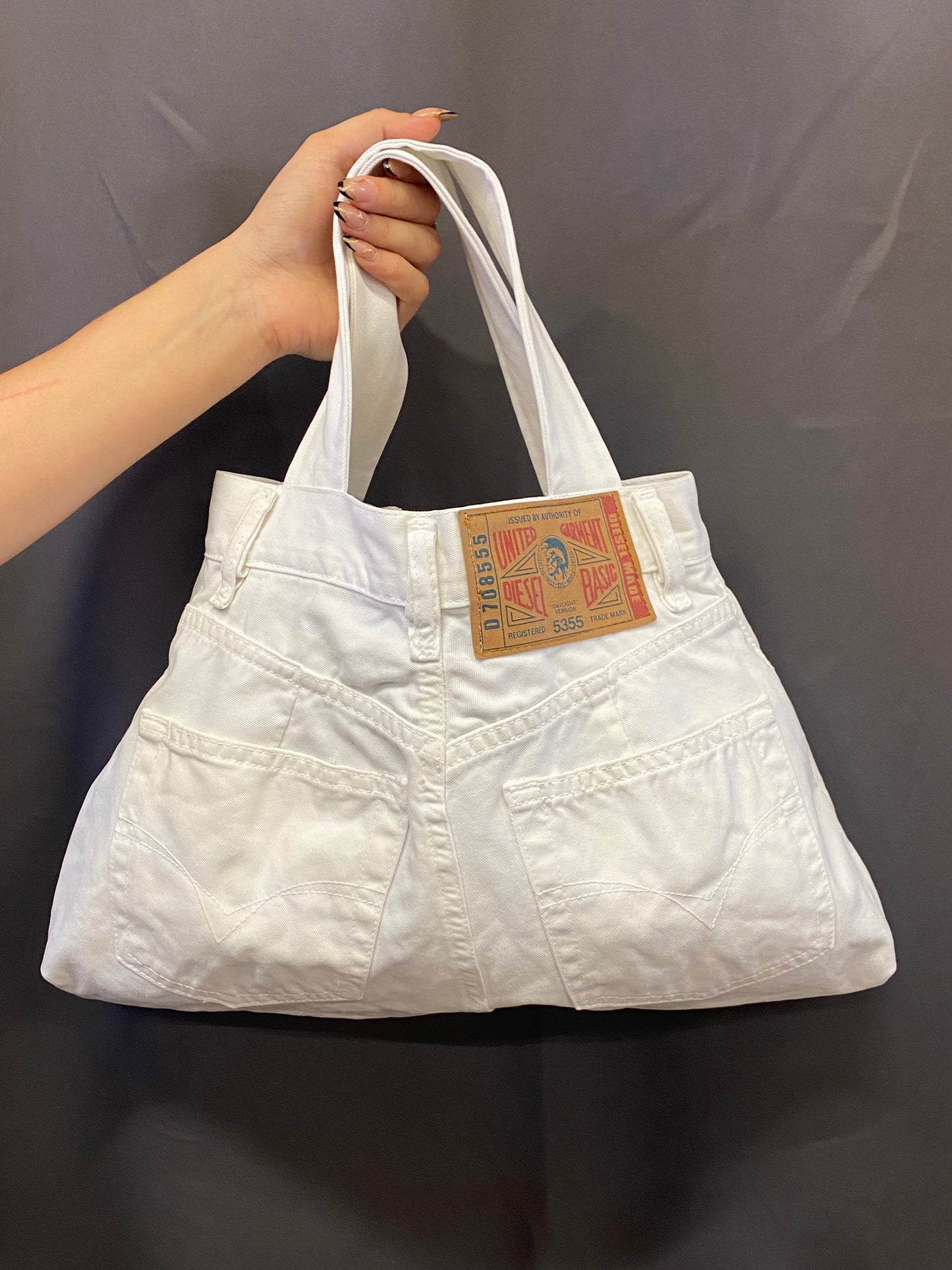 Borsa Diesel bianca Custom by R3BORN