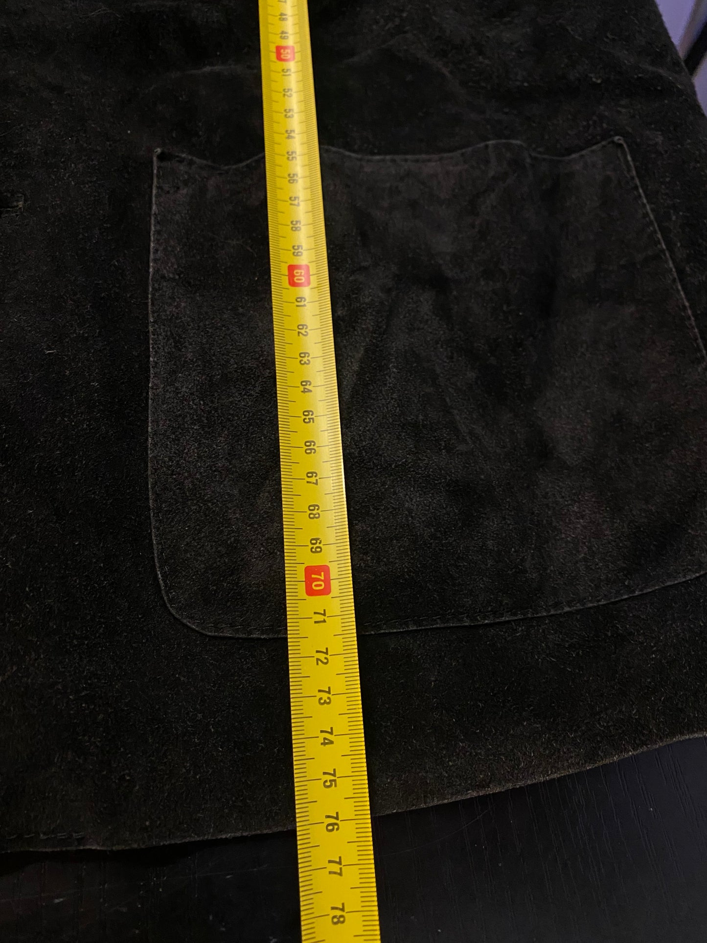 Cappotto nero in vera pelle vintage (L uomo)