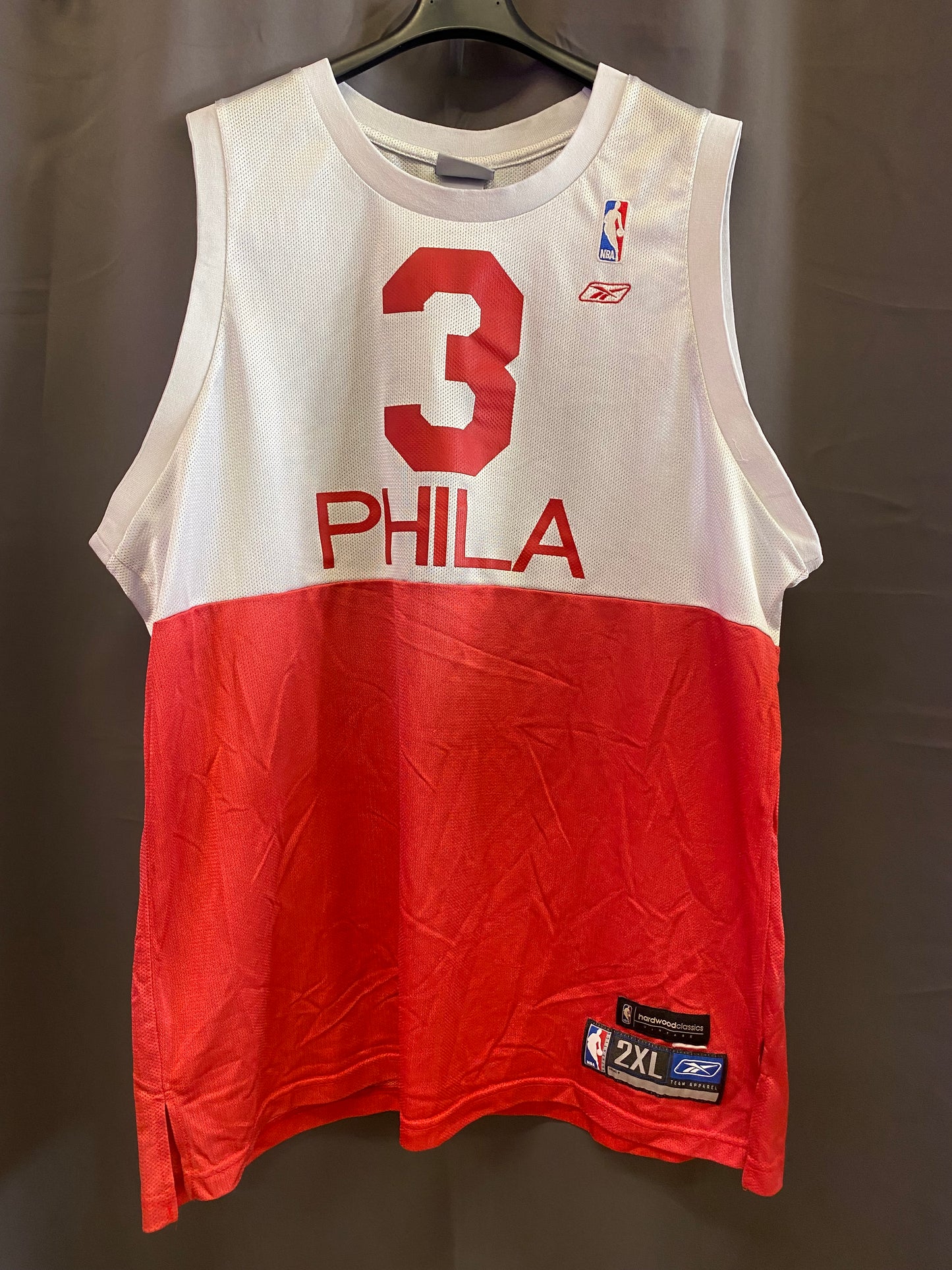 Jersey vintage Reebok NBA Phila Iverson #3 (XXL)