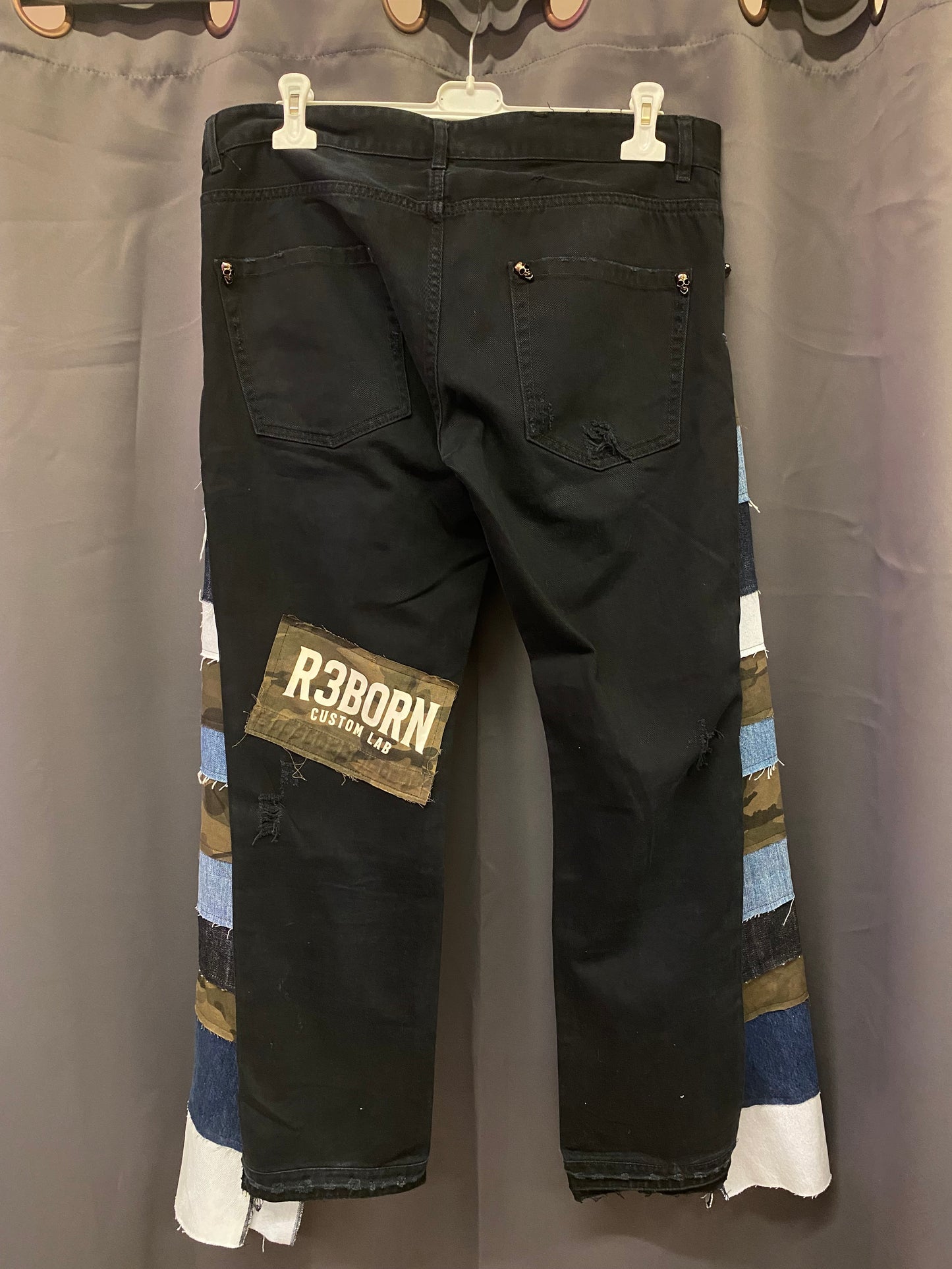 Jeans Y2K neri Custom R3BORN (M)