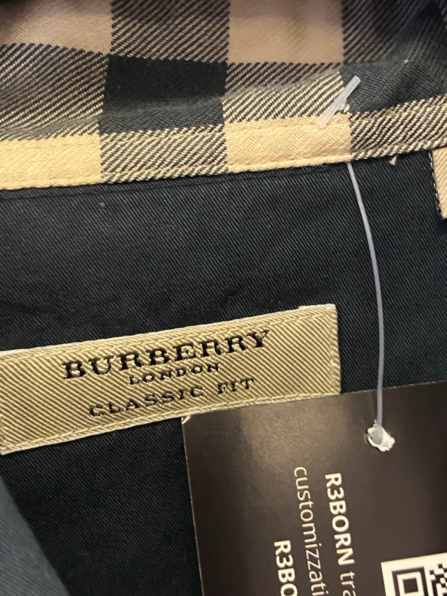 Camicia Burberry crop Custom by R3BORN (M)