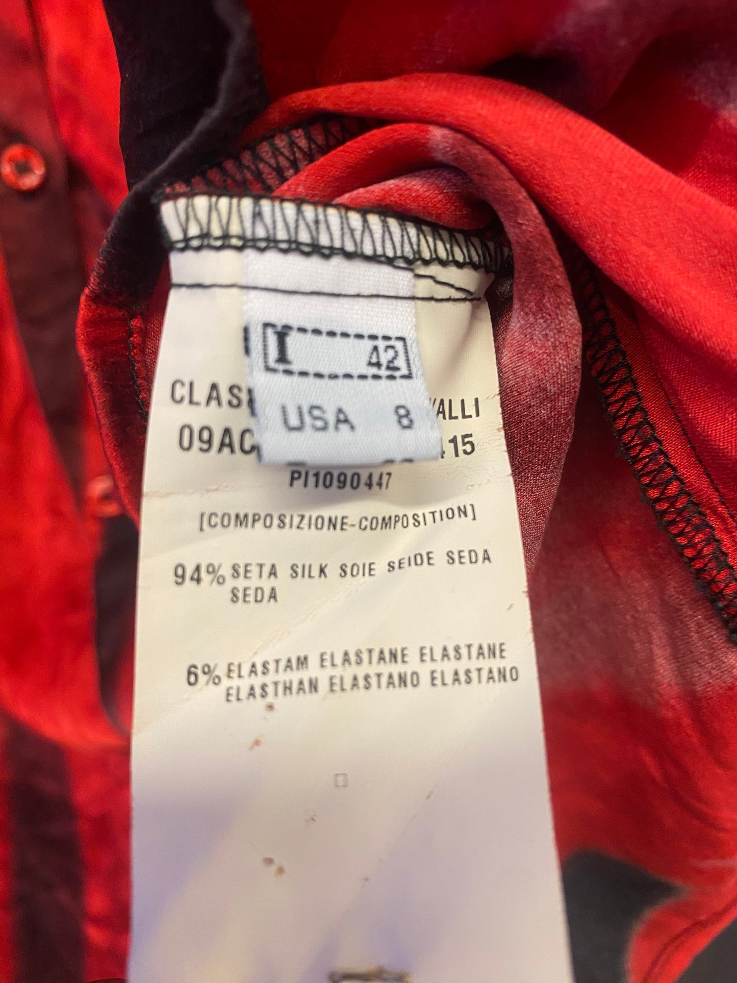 Camicia vintage Roberto Cavalli in seta (M)