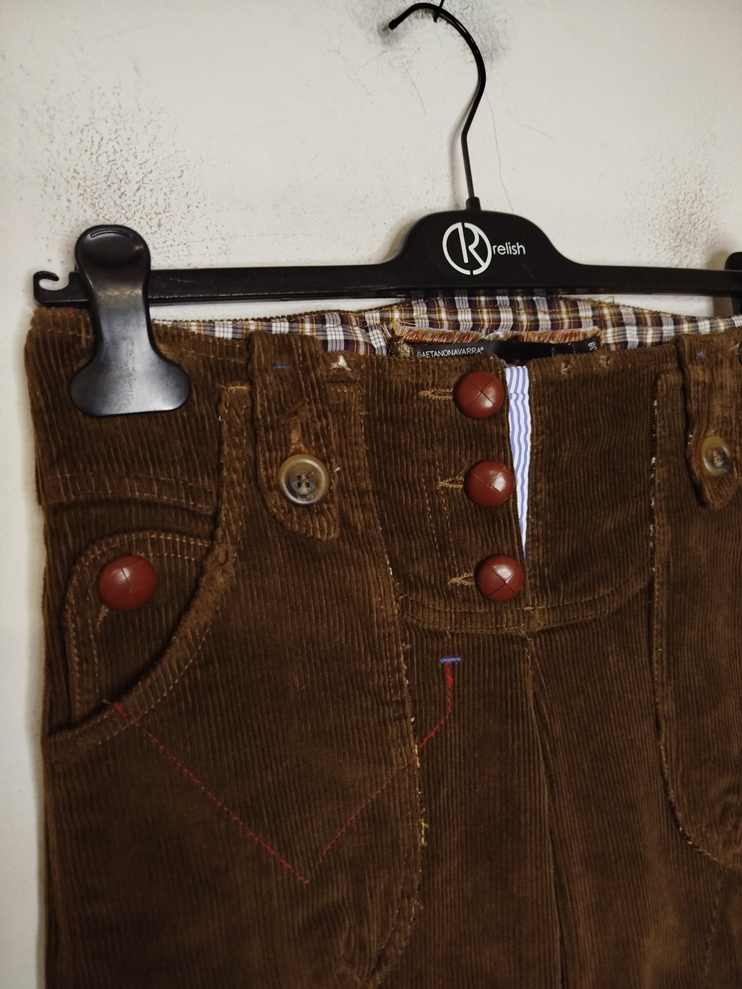 Gaetano Navarra velvet capri trousers, aged model (xs)