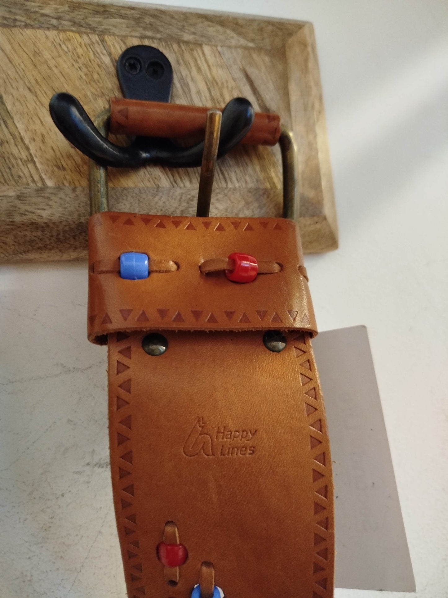 Cintura vintage in pelle (95cm)