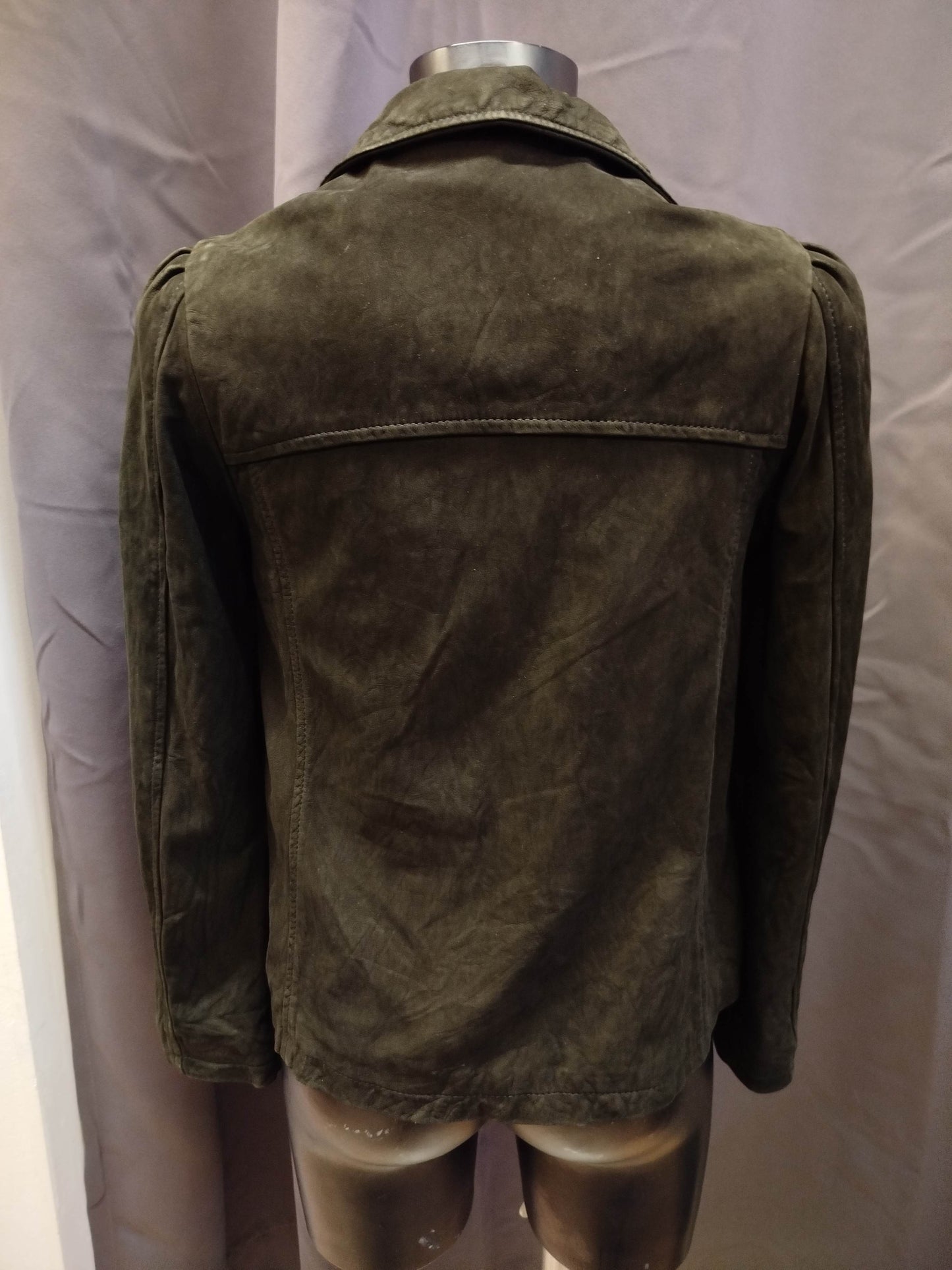 Giacca in pelle nera (xs donna)