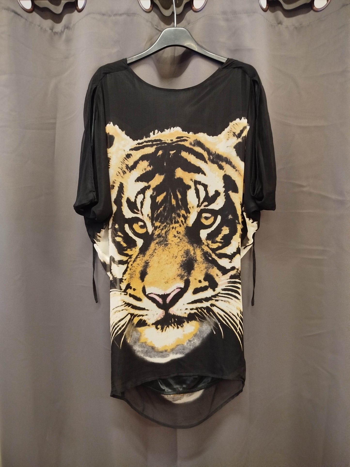 Blusa in seta traffic people (xs)