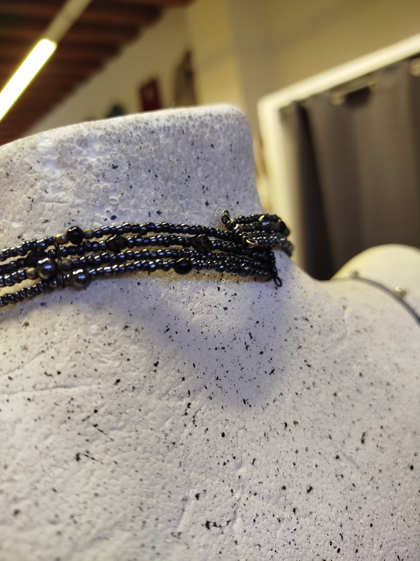 Collana vintage girocollo con perline