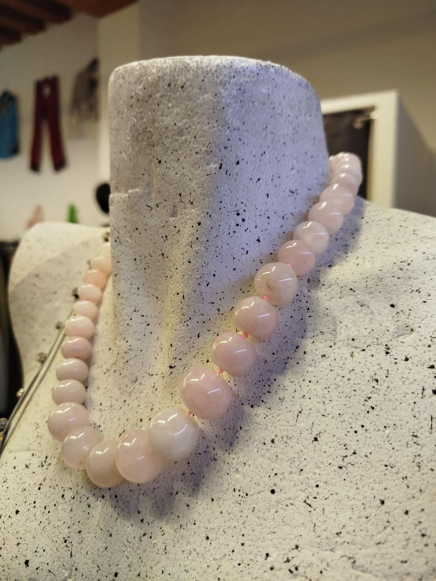Collana in quarzo rosa