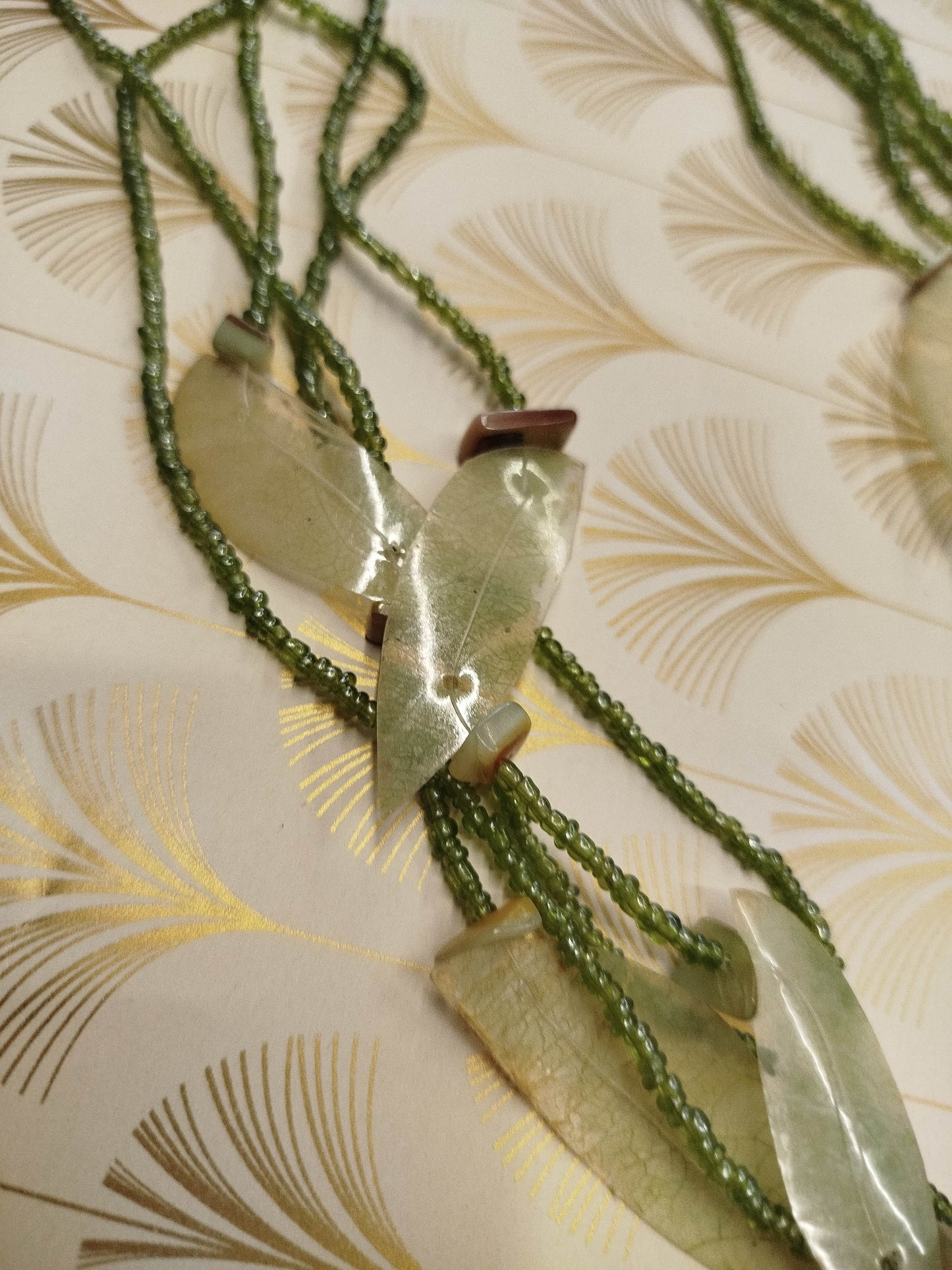 Collana verde fiore