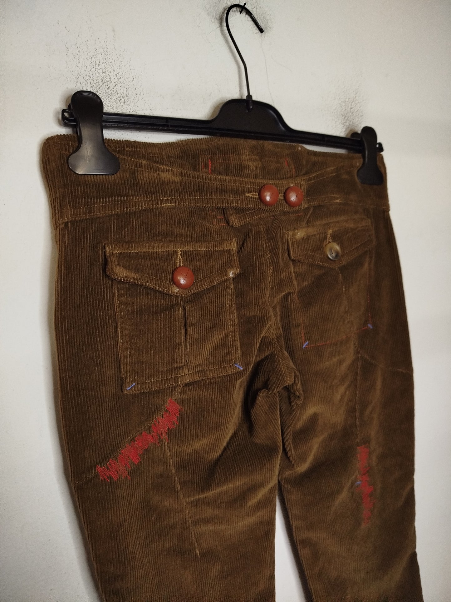 Gaetano Navarra velvet capri trousers, aged model (xs)