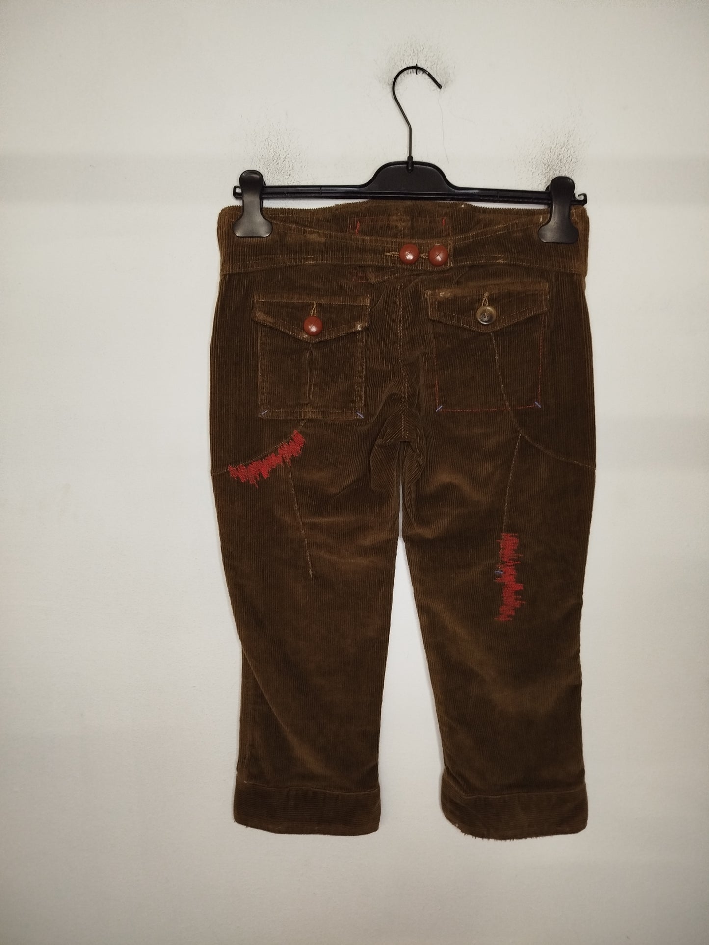 Gaetano Navarra velvet capri trousers, aged model (xs)