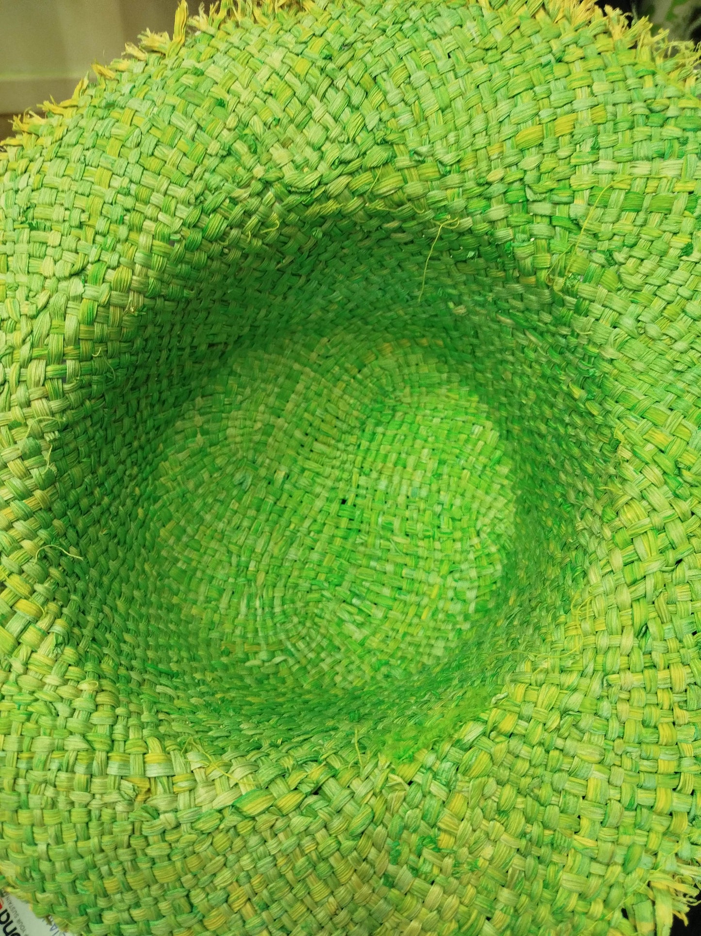 Green straw hat