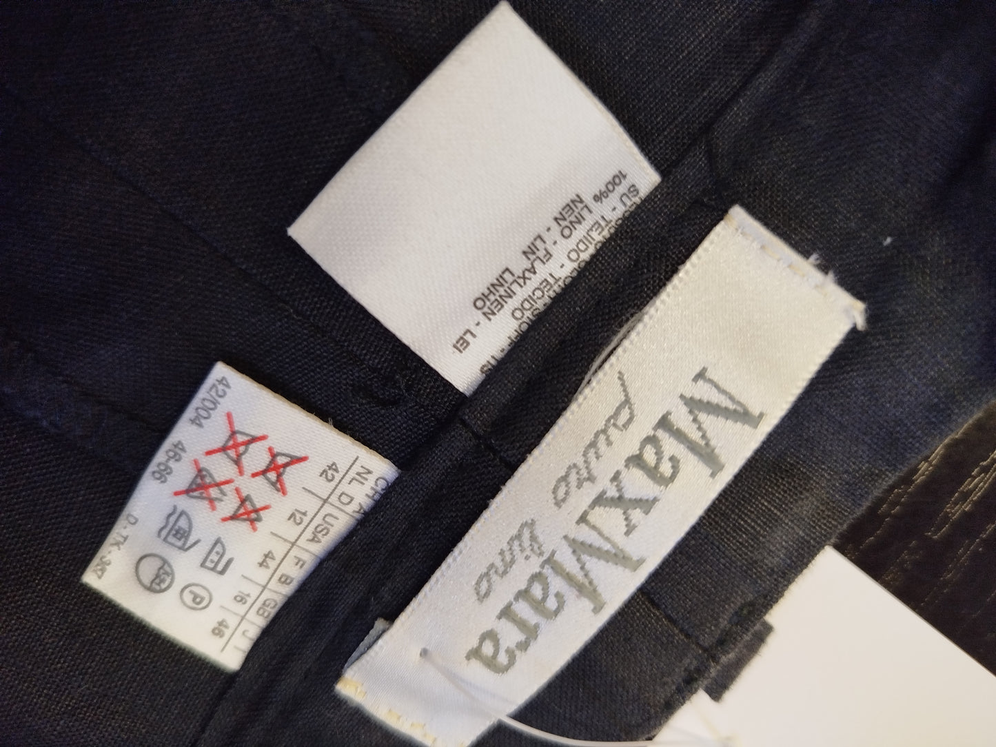 Max Mara trousers in pure linen (xl)