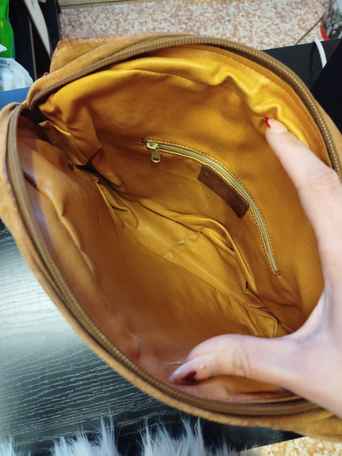 Borsa trapuntata in pelle vintage