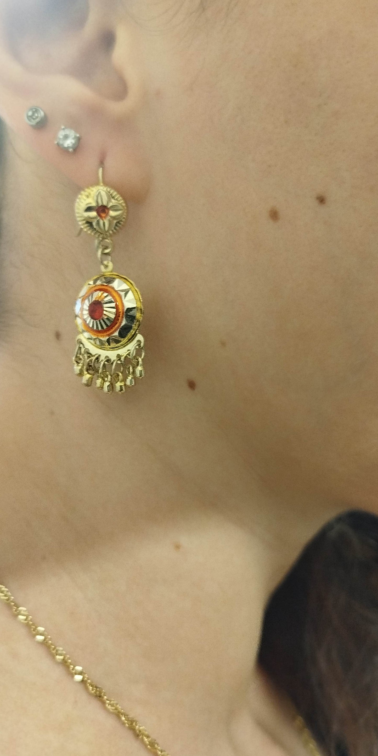 Orecchini pendenti vintage turchese