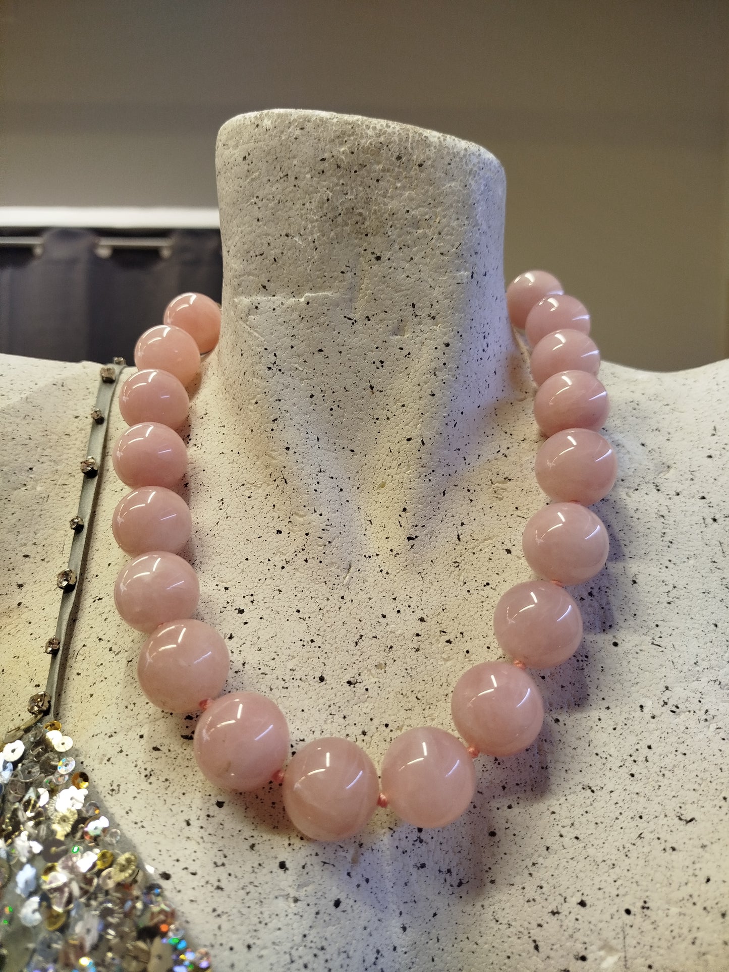 Collana in quarzo rosa