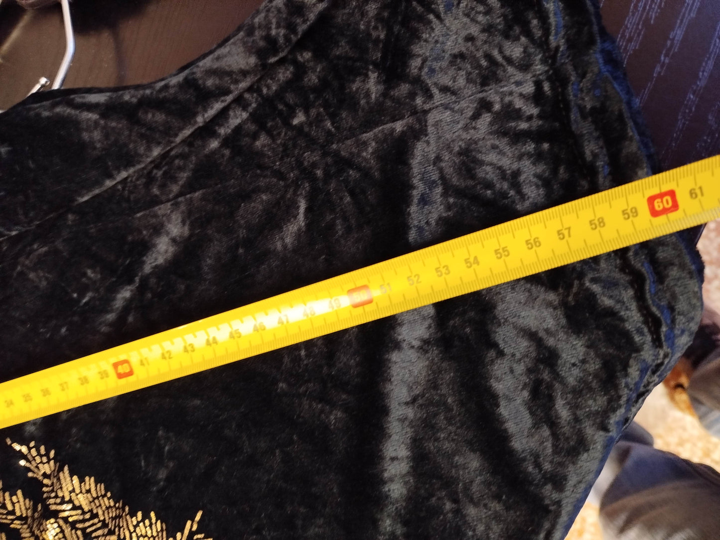 Blusa in velluto nero anni 80 (M donna