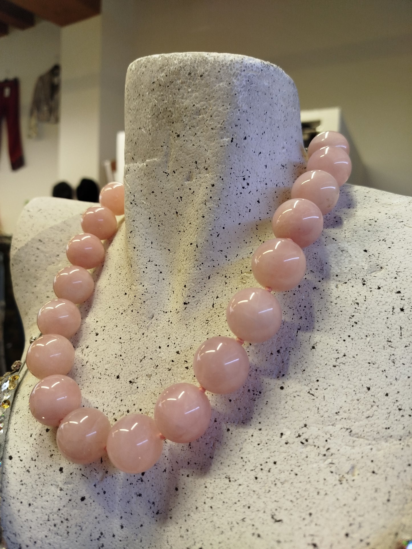 Collana in quarzo rosa