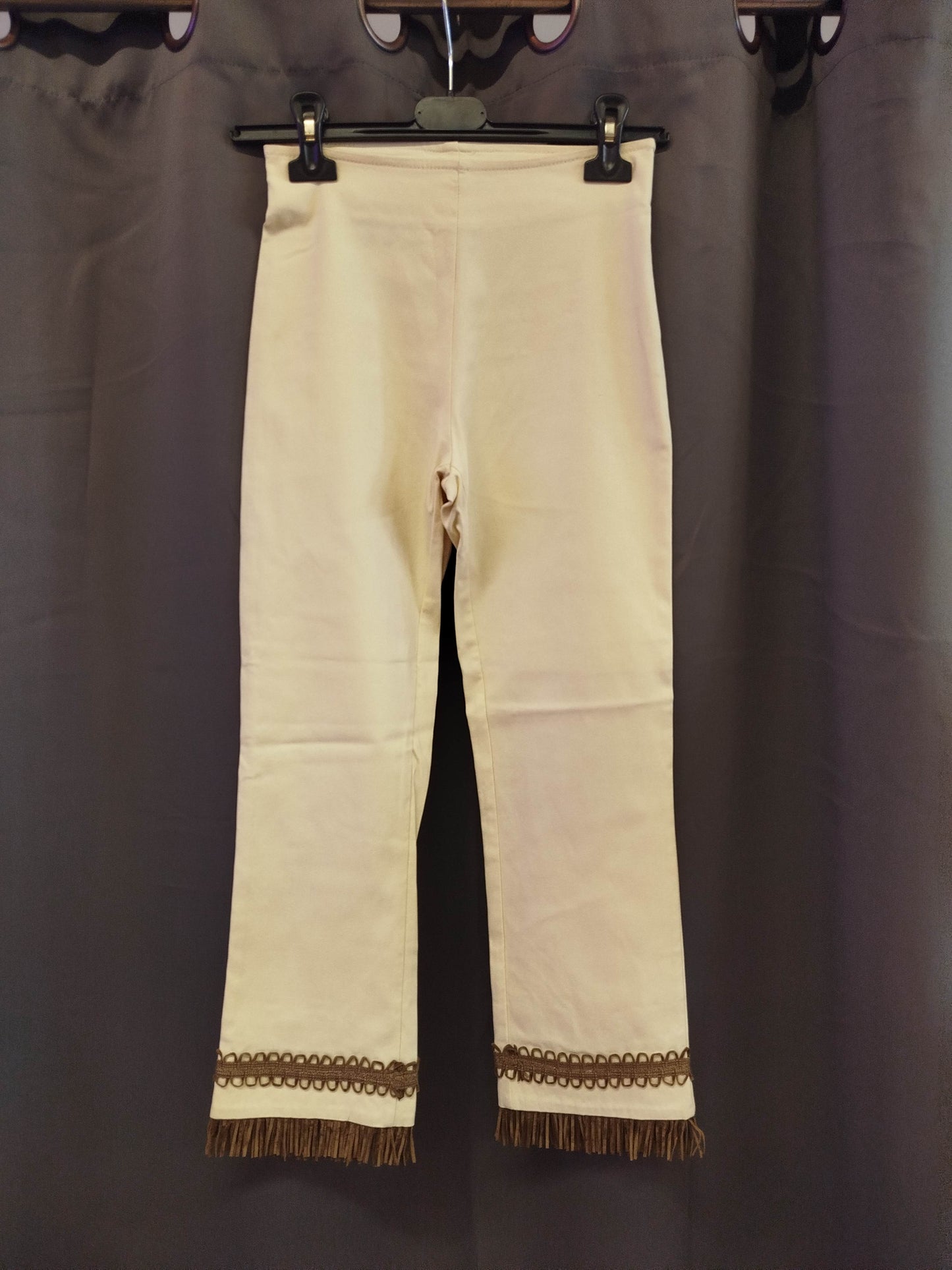 Pantalone sexy woman con frange in pelle (s)