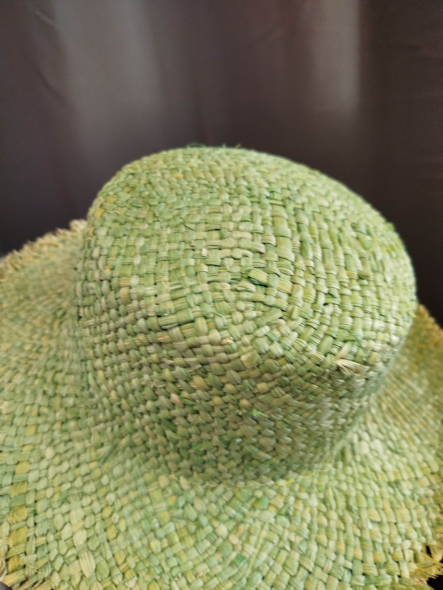 Green straw hat