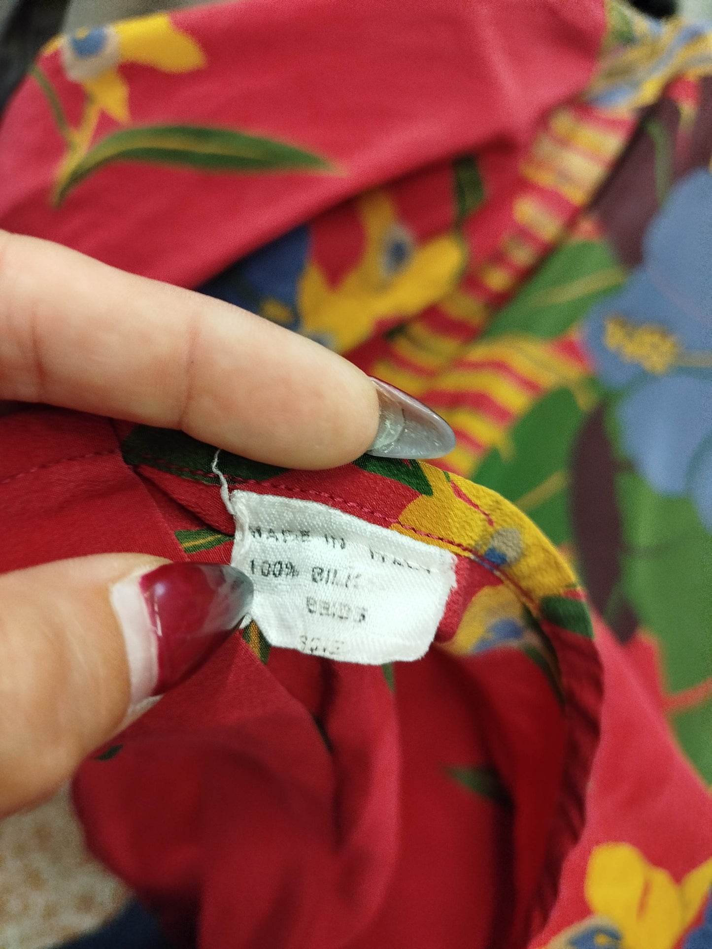 Camicia Pancaldi&B in seta vintage (L)