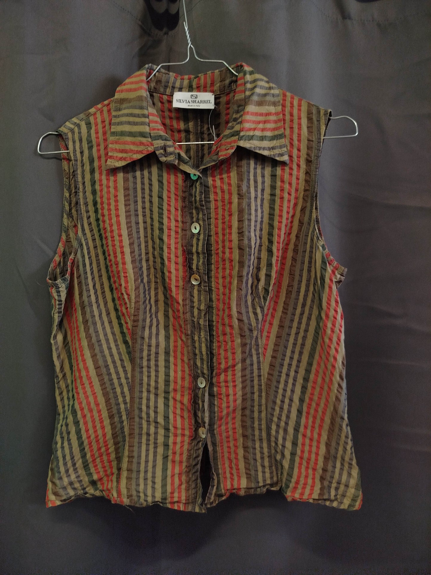 Camicia smanicata in seta (M)