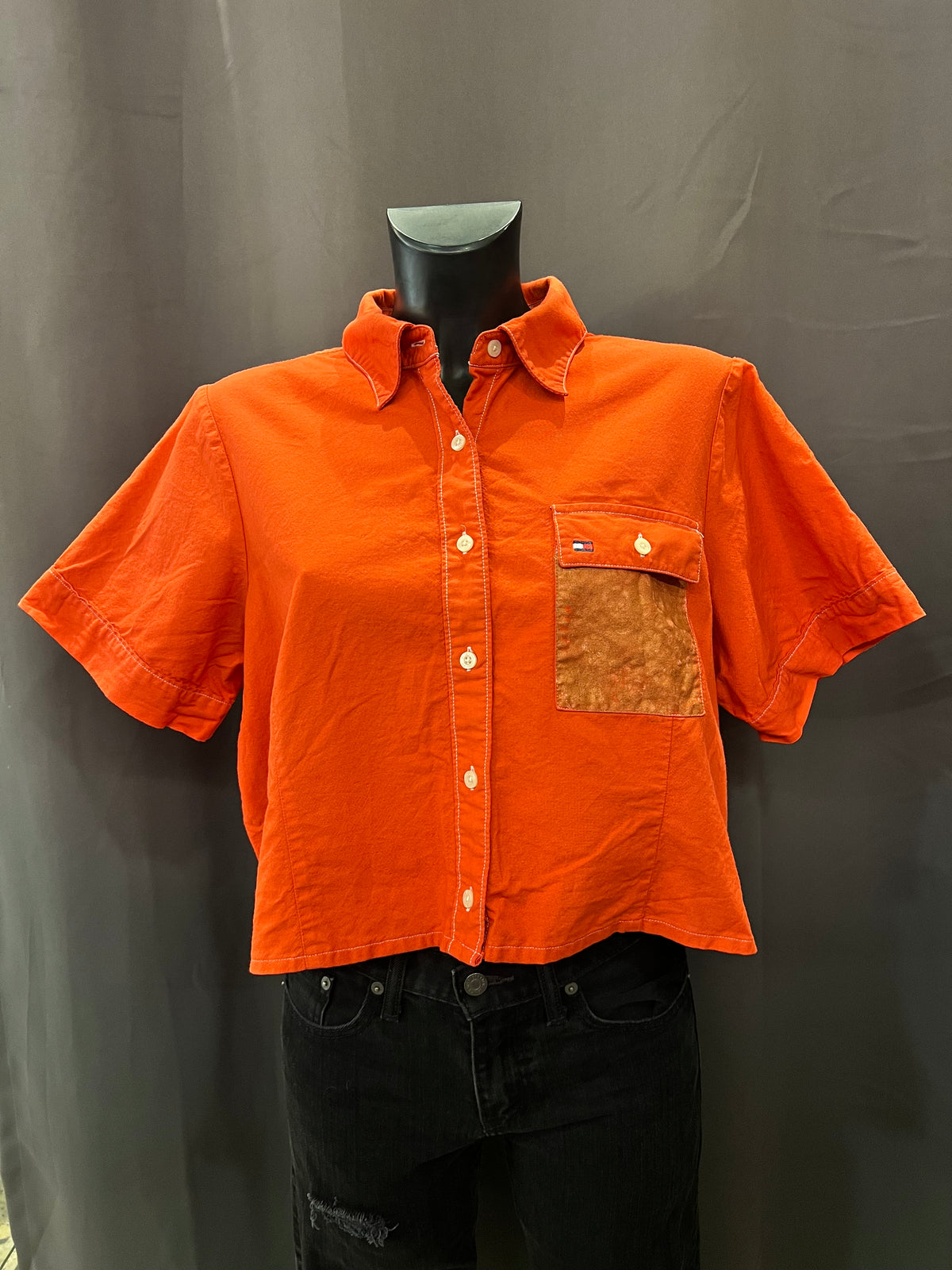 Camicia crop Tommy Hilfiger Custom R3BORN (L/XL donna)
