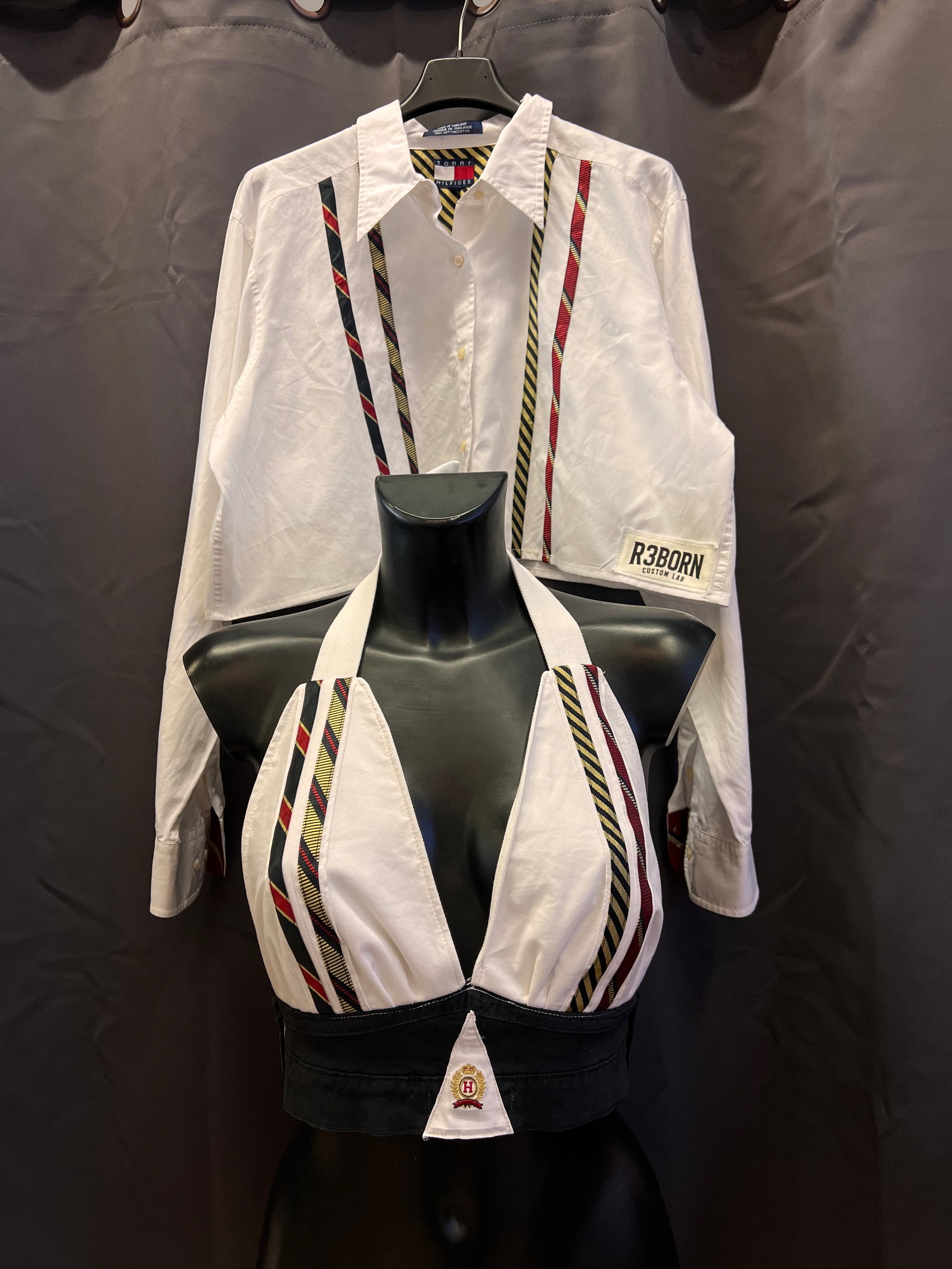 Coordinato top e camicia Tommy Hilfiger custom R3BORN | S/M donna