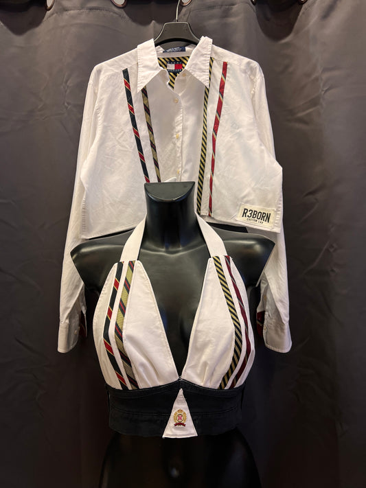 Coordinato top e camicia Tommy Hilfiger custom R3BORN | S/M donna