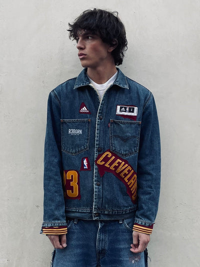 Giacca Vintage Levi's x Adidas NBA LeBron James Custom - R3BORN thumbnail