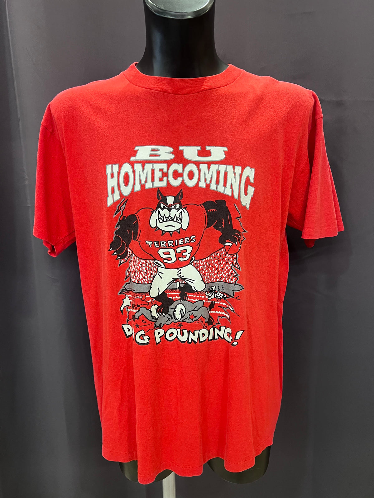 T-shirt Vintage 1993 Boston University Terriers Football – Oneita Made in USA (XL)