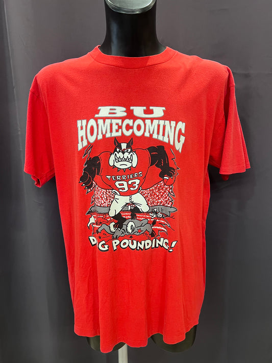 T-shirt Vintage 1993 Boston University Terriers Football – Oneita Made in USA (XL)