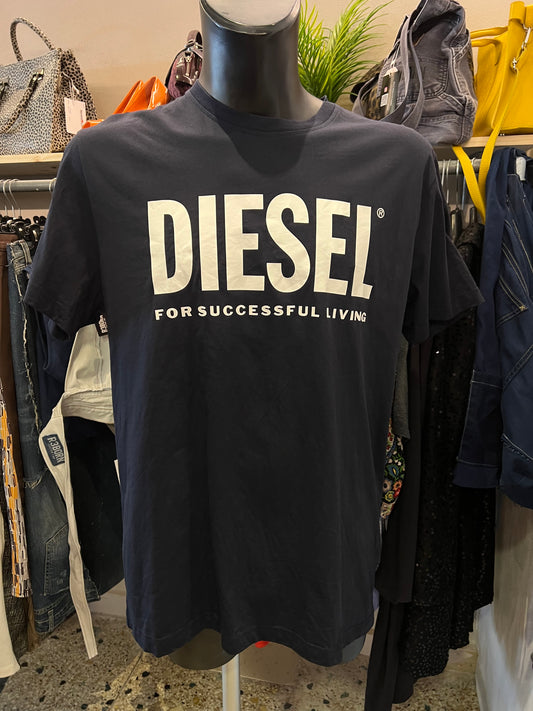T-shirt Diesel blu navy | L uomo
