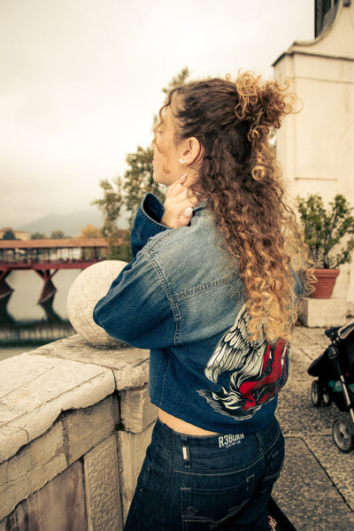 Camicia crop in denim Jack & Jones Vintage Cloth Custom - L donna | R3BORN thumbnail