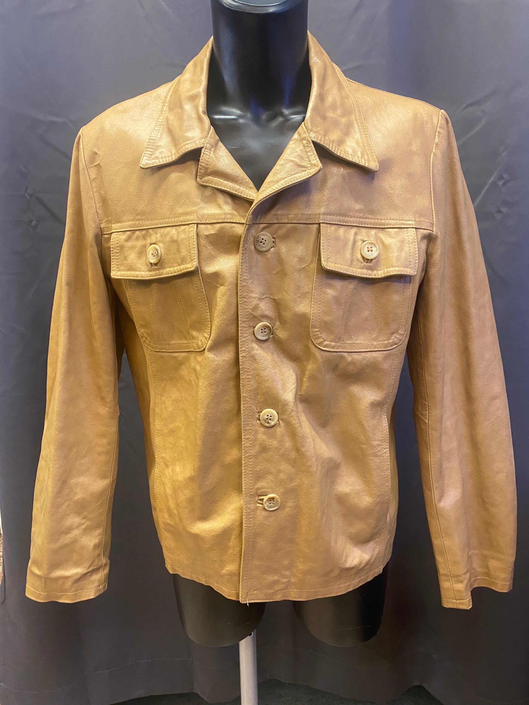 Giacca in vera pelle vintage (L uomo)
