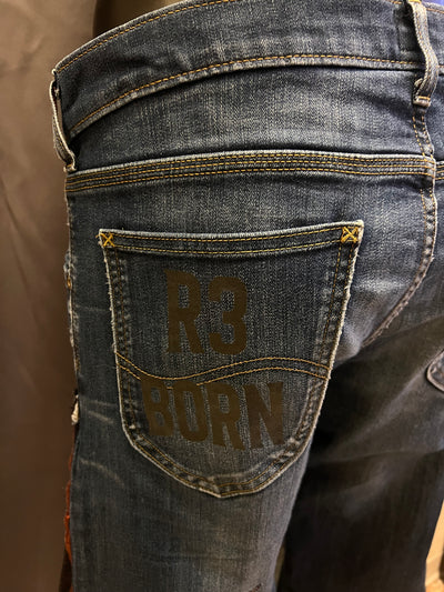 Jeans Lee flare custom R3BORN | M/32 uomo thumbnail