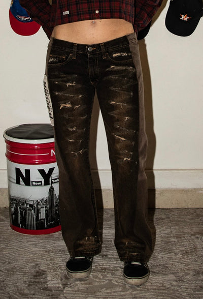 Jeans flare Y2K Sexy Woman Custom - donna L | R3BORN thumbnail