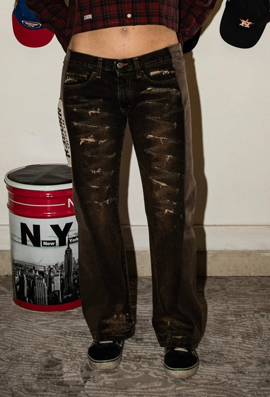 Jeans flare Y2K Sexy Woman Custom - donna L | R3BORN
