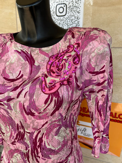 Abito vintage sartoriale in seta| M donna thumbnail