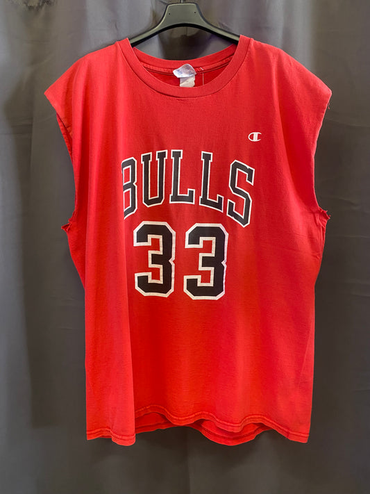 Maglietta smanicata vintage Champion Chicago Bulls Pippen #33 (XL)