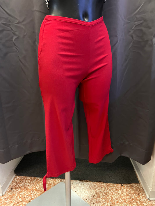 Pantalone capri rosso Y2K (S donna)