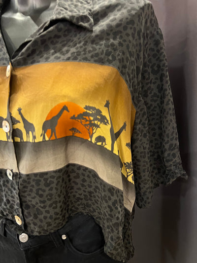 Camicia vintage Mario Borgioli in cupro | L donna thumbnail