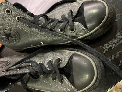 Converse in pelle grigia | 37 thumbnail